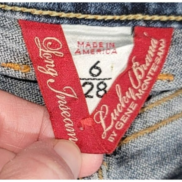 Lucky Brand Current Easy Rider Button Fly Jeans - Size 6/27 - Picture 10 of 11